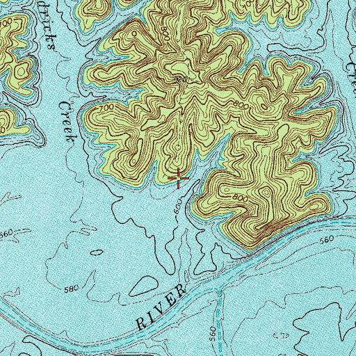 Topographic Map of Markham School (historical), TN