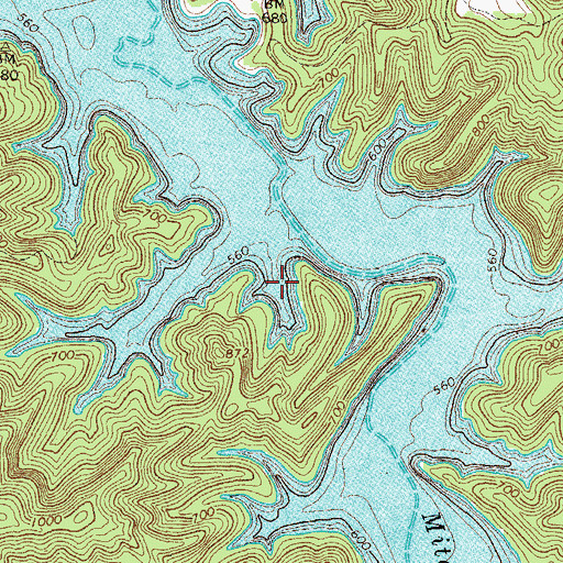 Topographic Map of New Salem Church (historical), TN