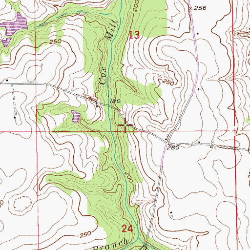 Topographic Map of Sevall School (historical), AL