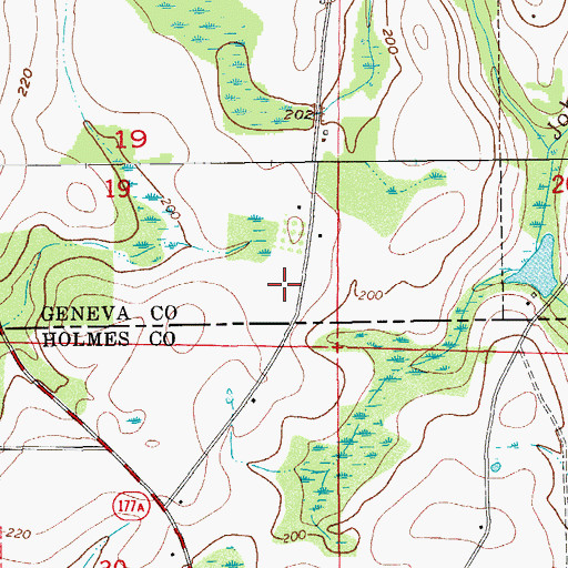 Topographic Map of Spring Hill Church, AL
