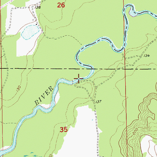 Topographic Map of Turners Ferry (historical), AL