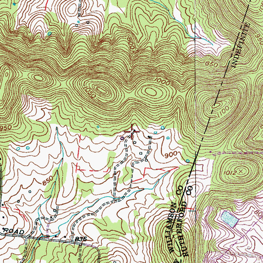 Topographic Map of Matthews Cemetery, TN