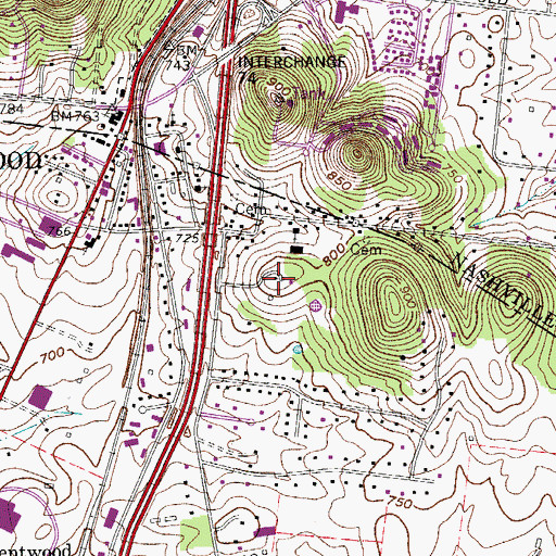 Topographic Map of Mayfields Station (historical), TN