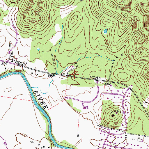 Topographic Map of Old Stone Church (historical), TN