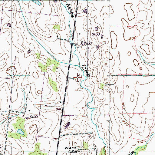 Topographic Map of Pointer Cemetery, TN