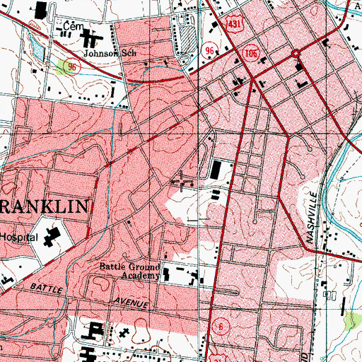Topographic Map of Shorter Chapel African Methodist Episcopal Church, TN