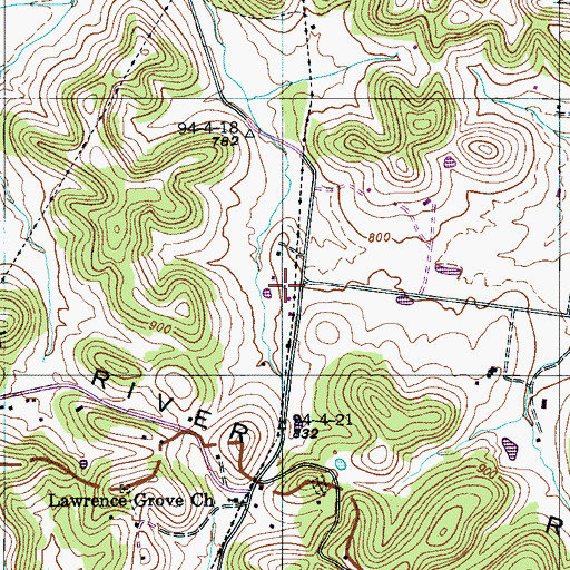 Topographic Map of Westend Church (historical), TN