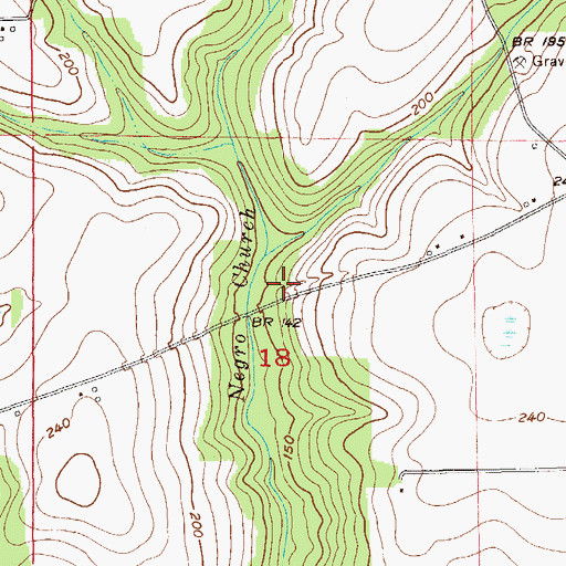 Topographic Map of Wheeler Church (historical), AL