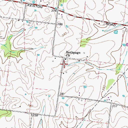 Topographic Map of Bethpage Cemetery, TN