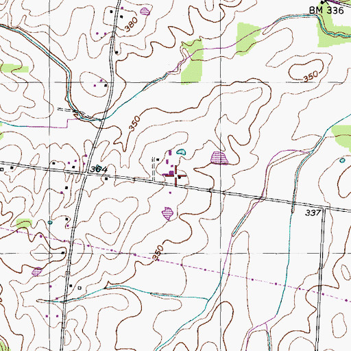 Topographic Map of Cedar Grove School (historical), TN