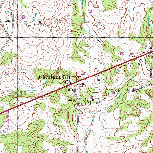 Topographic Map of Chestnut Hill School (historical), TN