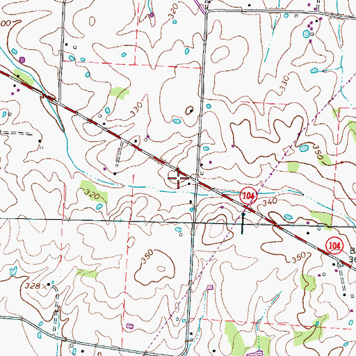 Topographic Map of College Hill School (historical), TN