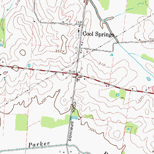 Topographic Map of Cool Springs School (historical), TN