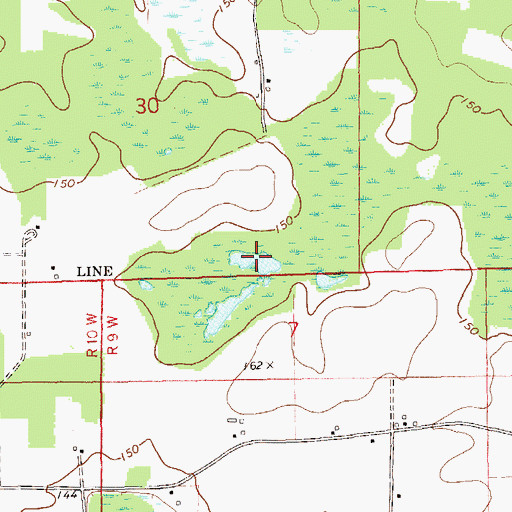 Topographic Map of Acock Pond (historical), AL