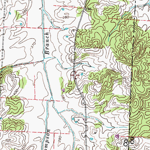 Topographic Map of Flippen School (historical), TN