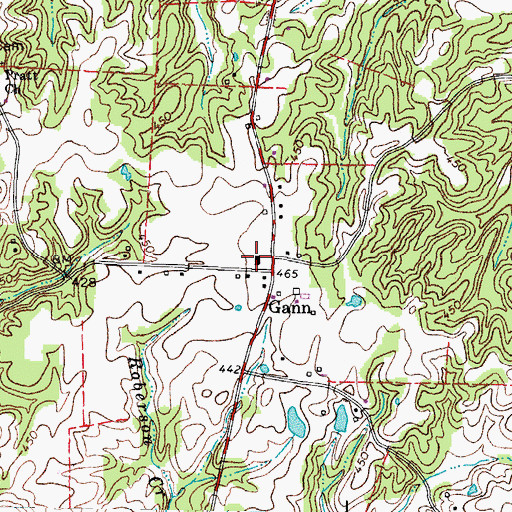 Topographic Map of Gann School (historical), TN