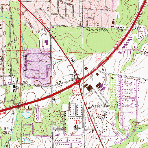 Topographic Map of Apostolic Faith Pentecostal Church, AL