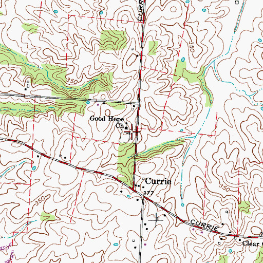 Topographic Map of Good Hope Cemetery, TN