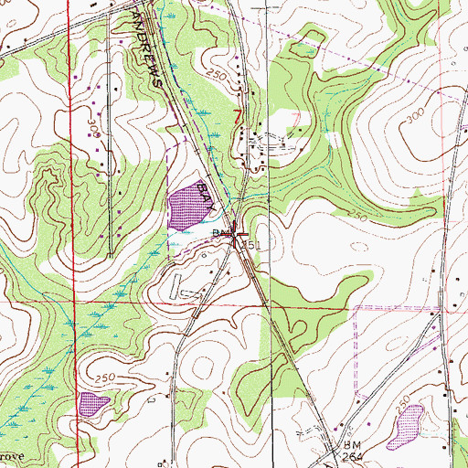 Topographic Map of Arena, AL