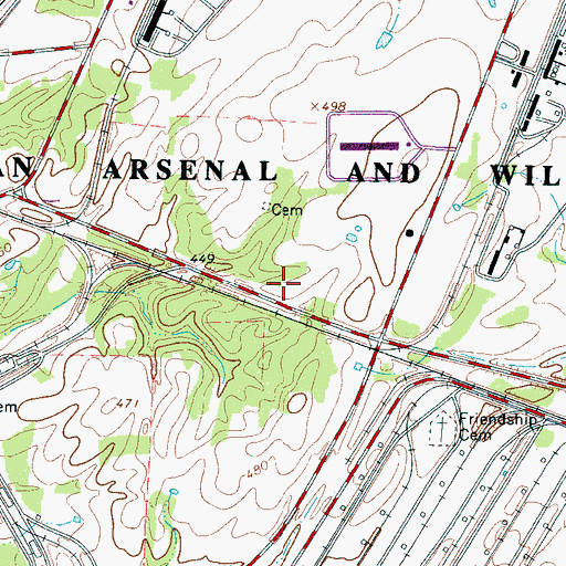 Topographic Map of Moore School (historical), TN