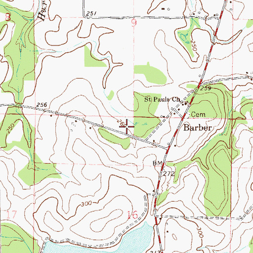 Topographic Map of Barber School (historical), AL