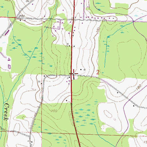Topographic Map of Barnes School (historical), AL