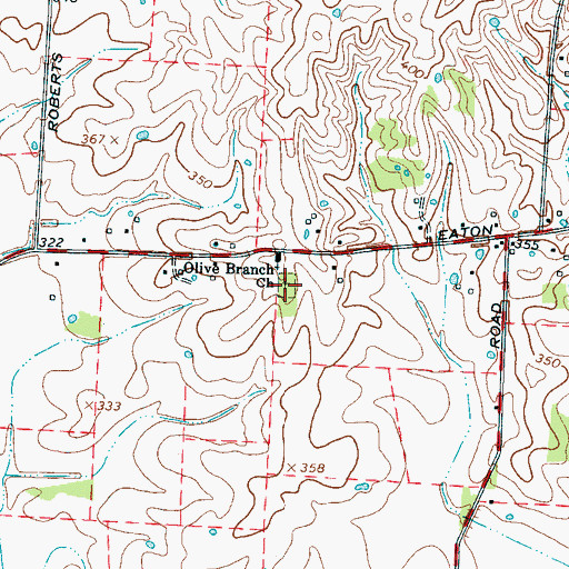 Topographic Map of Olive Branch Cemetery, TN
