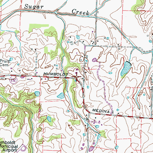 Topographic Map of Pleasant Hill School (historical), TN