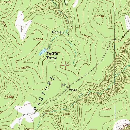 Topographic Map of Victor Pasture, AZ