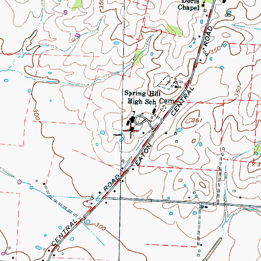 Topographic Map of Spring Hill Elementary School, TN