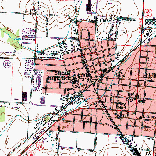 Topographic Map of Stigall Elementary School, TN