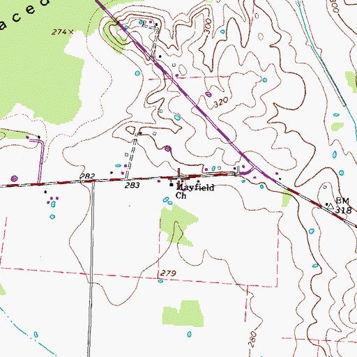 Topographic Map of Summerview School (historical), TN