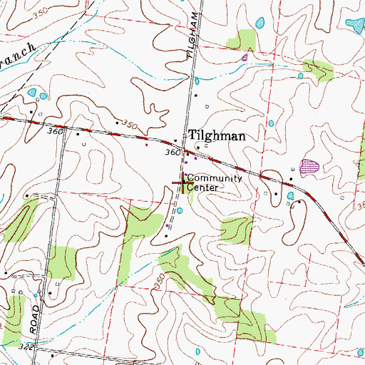 Topographic Map of Tilghmans School (historical), TN