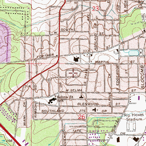 Topographic Map of Bell-Merrill, AL