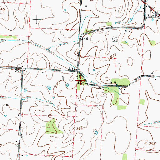 Topographic Map of Wards Grove Church, TN