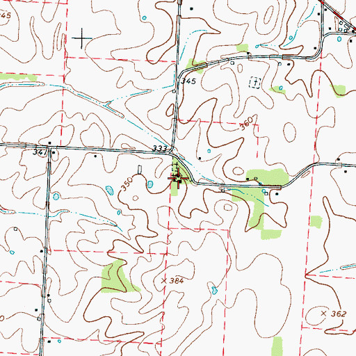 Topographic Map of Wards Grove School (historical), TN