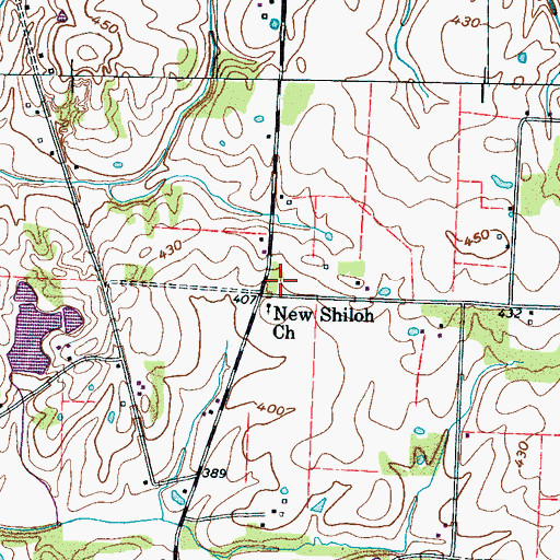 Topographic Map of Warrens Grove School (historical), TN