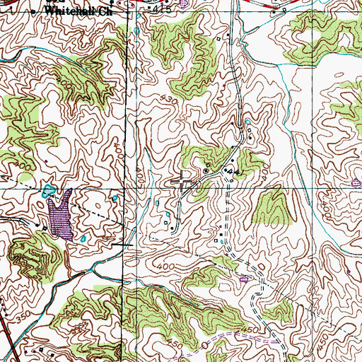 Topographic Map of White Hall School (historical), TN