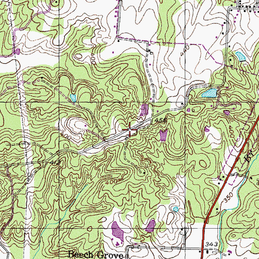 Topographic Map of Beech Grove School (historical), TN