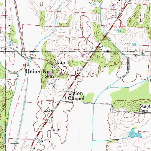 Topographic Map of Bumpass Store (historical), TN