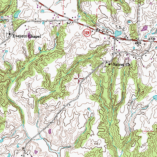 Topographic Map of Fairview School (historical), TN