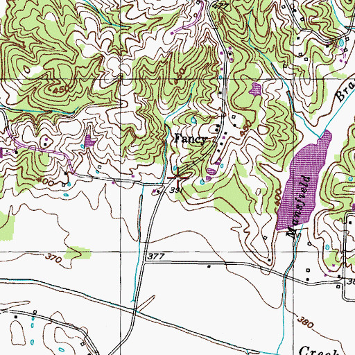 Topographic Map of Fancy School (historical), TN