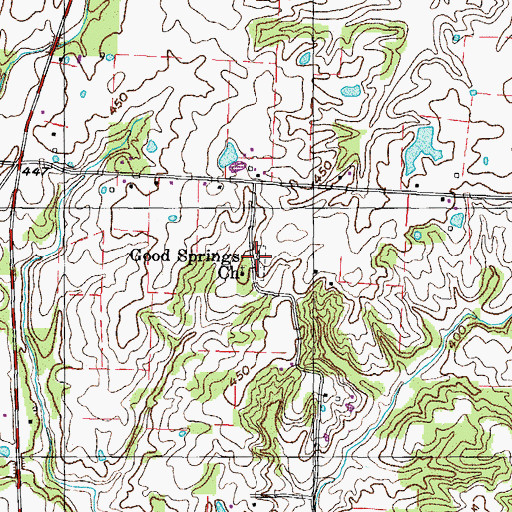 Topographic Map of Good Springs Cemetery, TN