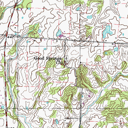 Topographic Map of Good Springs School (historical), TN