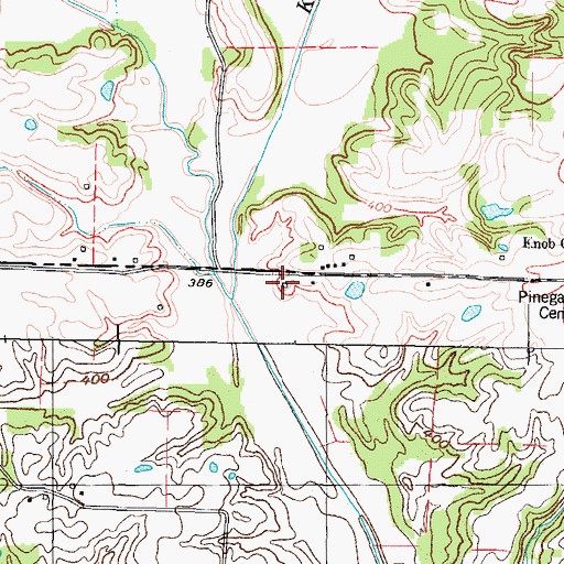Topographic Map of Knobs Creek Church (historical), TN