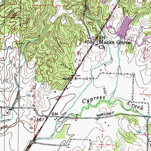 Topographic Map of Osteen Store (historical), TN