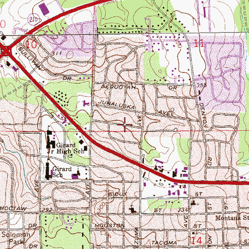 Topographic Map of Cherokee Acres, AL