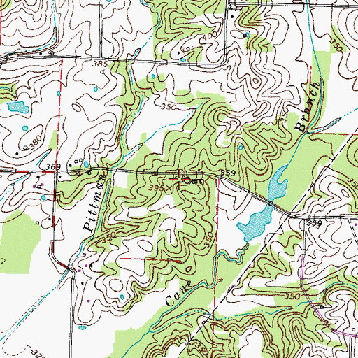 Topographic Map of Pittman Cemetery, TN