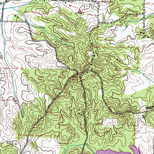 Topographic Map of Pleasant View Church (historical), TN