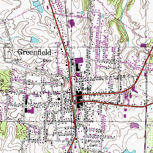 Topographic Map of Porter Clinic, TN